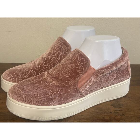 Steve Madden Gills mauve velvet slip-on sneakers Woman's Size 7.5 - Picture 1 of 10